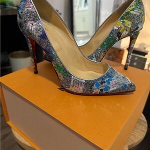 Christian Louboutin Multicolor Sequin Heels